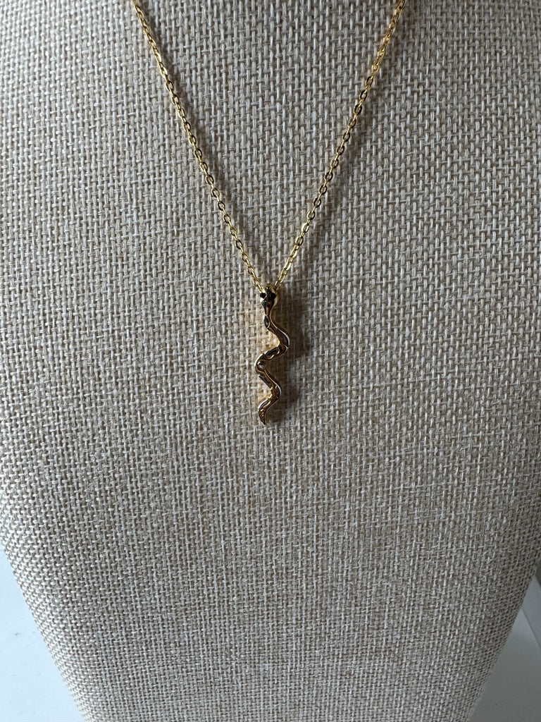 olden Snake Pendant Necklace
